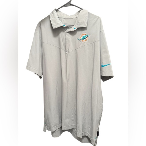 Nfl Nike Other - 🏈Nike Miami Dolphins NFL Gray Performance Polo Shirt Men’s XXL